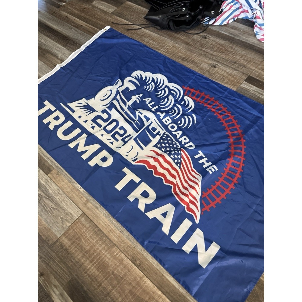 Trump Train Flag 2024 All Aboard